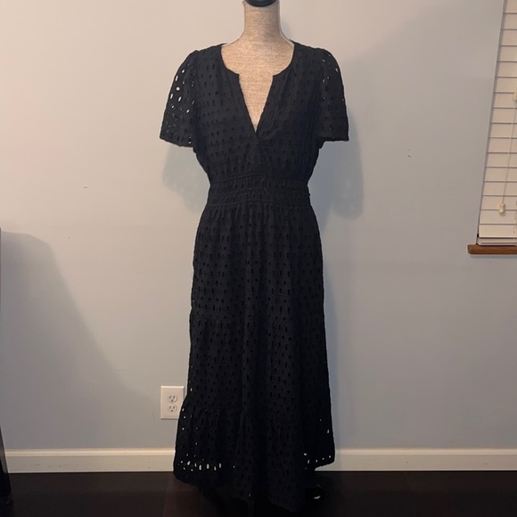 Anthropologie Dresses & Skirts - Anthropologie The Somerset Maxi Dress: Eyelet Edition size Large in black. NWOT